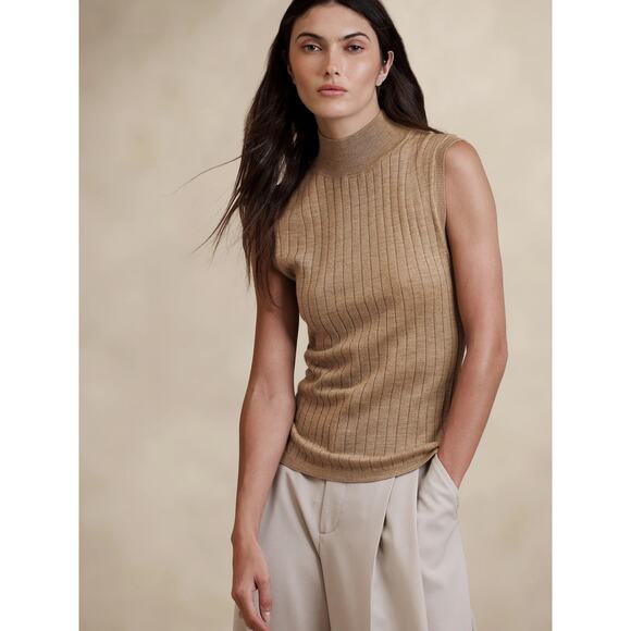 Banana Republic Nezha Merino Sleeveless Sweater Shell - M - Picture 3 of 5